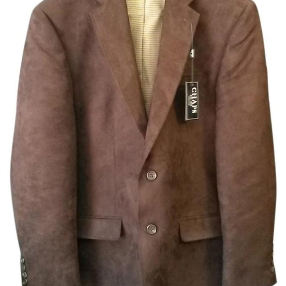 CHAPS Brown 40 Regular Men's Lined Jacket Blazer NWT